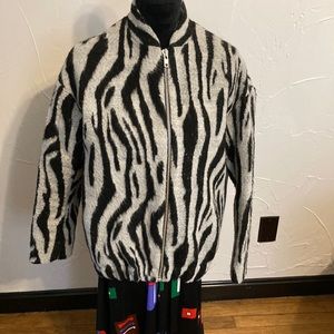 Cool sporty zebra graphic jacket